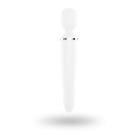 Вибромассажер Satisfyer Wand-er Woman (White/Chrome), водонепроницаемый, мощный, размер XXL | Зображення 3