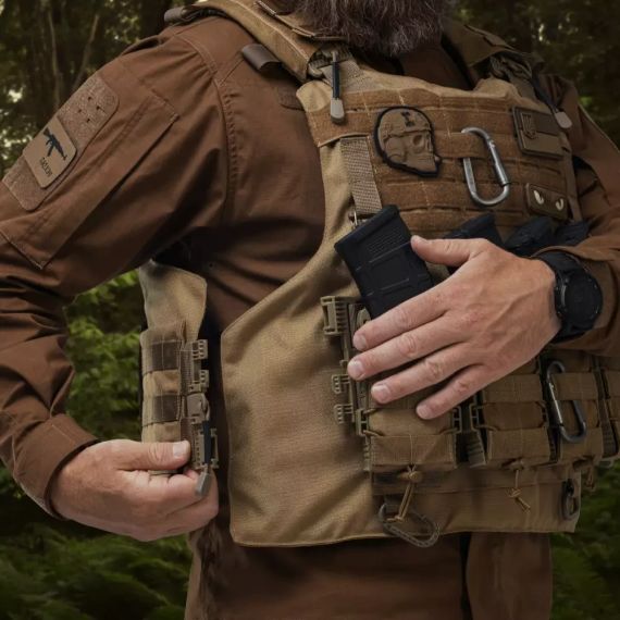 Плитоноска IBV Ukrarmor аналог IOTV, бронежилет-носій Cordura 1000 MOLLE, військова плитоноска ЗСУ, страйкбол, колір Койот | Зображення 3