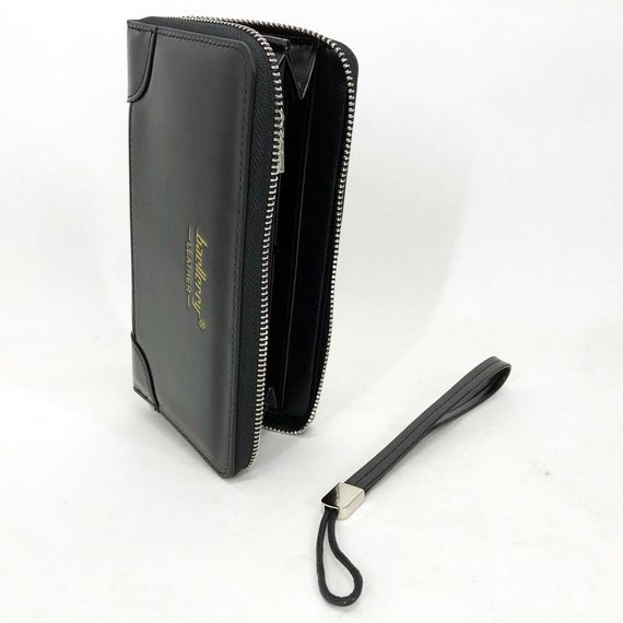 Гаманець шкіряний чоловічий Baellerry leather black, гаманець чоловічий для карток. Колір: чорний | Зображення 7