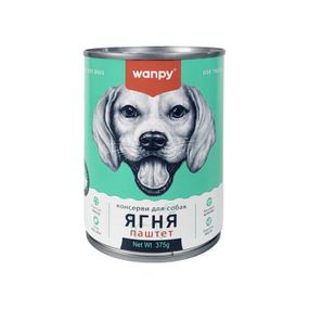 Вологий корм для собак з ягнятком Wanpy Lamb 375 гр