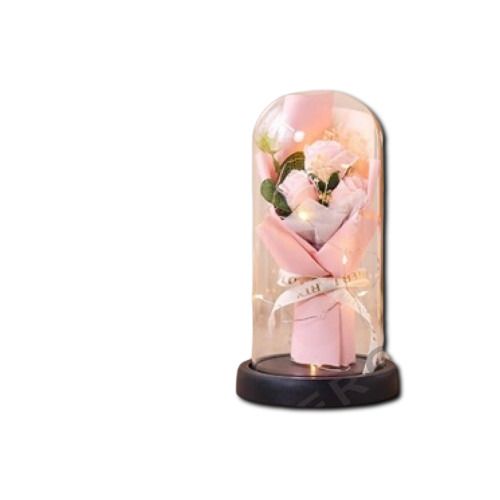 Букет у колбі з LED-підсвіткою та мильними трояндами XPRO KR-04 (45028-KR-04_168) | Зображення 1