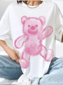 Футболка женская с принтом повседневная S Белая