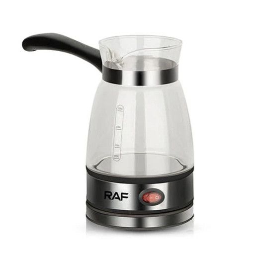Электрическая турка для кофе RAF R.125 Кофеварка со стеклянной чашей 500мл UL-909 600 Вт