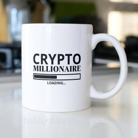 Кружка з принтом "Crypto Millionaire" 330 мл Біла