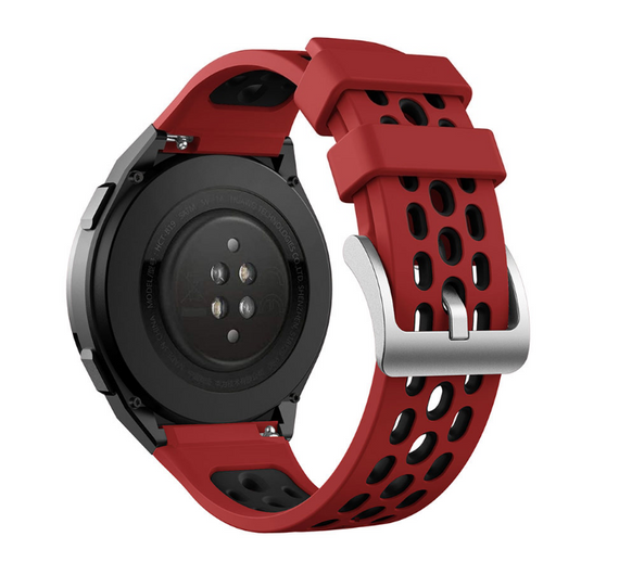 Силиконовый ремешок Primo Perfor Classiс для смарт часов Huawei Watch GT 2e - Red/Black | Зображення 2