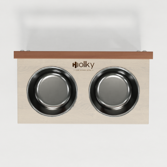 Миски на регулируемой подставке для маленьких собак Hollky Flex S (2 × 0.450 л) FS-422523-GLWH | Зображення 4