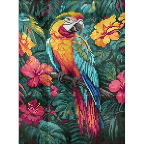 Алмазная мозаика "Тропическая птица" ©art_selena_ua AMO8163, 30x40см