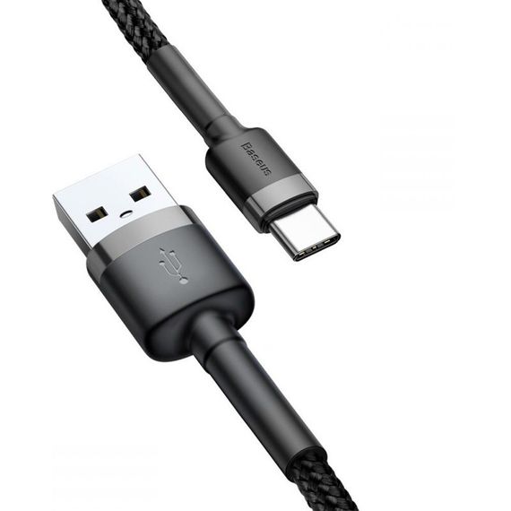 Дата кабель Baseus Cafule Type-C Cable 3A (1m) (CATKLF-B) | Зображення 1