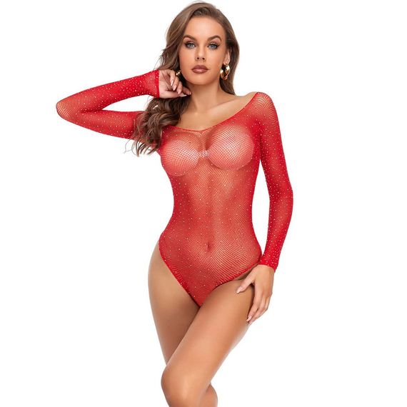 Боді-Сітка Babydoll 48 Червоний 1006