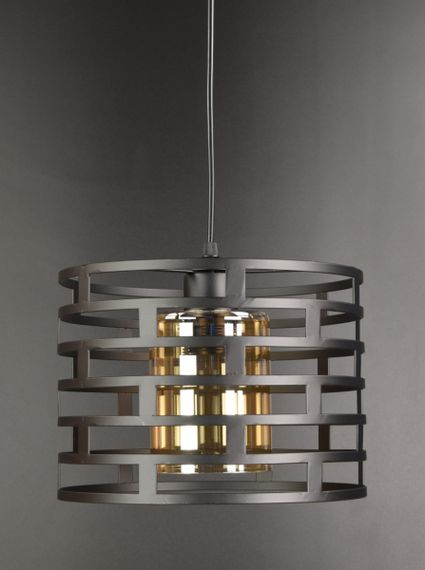 Люстра підвісна LOFT на 1 лампочку 25874 Чорний 30-90х25х25 см. | Зображення 1