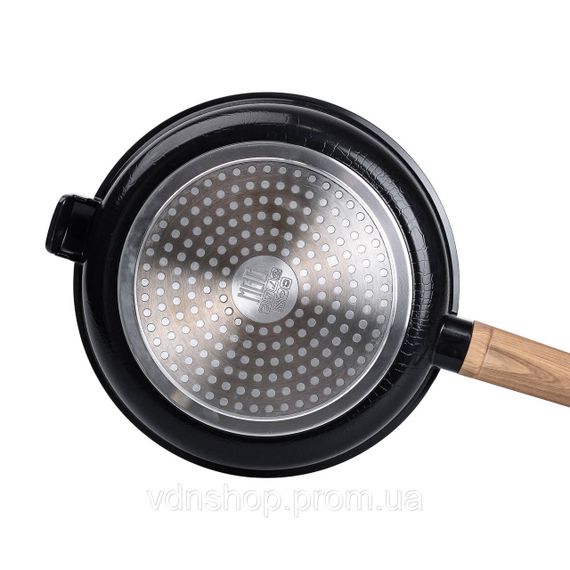 Алюмінієва сковорода з керамічним покриттям антипригарним 1.8 л Ø 24 см чорна MGC HP-4-457B | Зображення 2