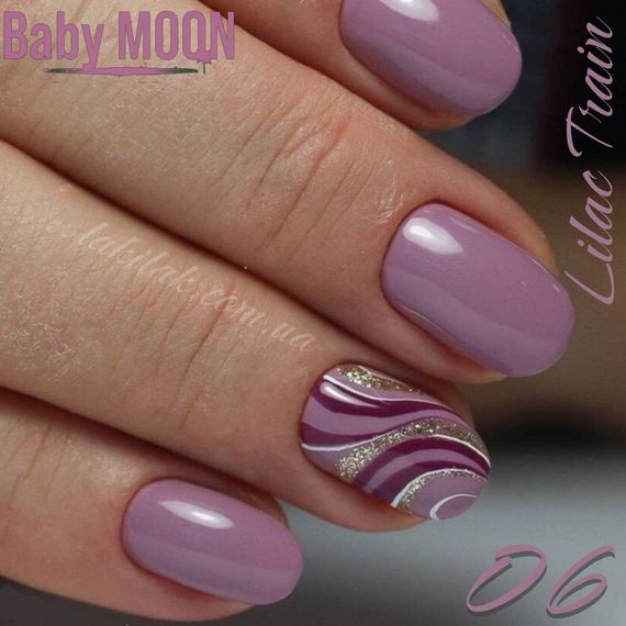 Гель-лак BABY MOON Lilac Train №06 рожевий вінтажний, 6 мл