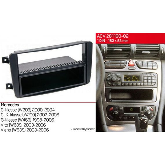 Переходная рамка Mercedes Vito, Viano, W639, W203, W209, W463 ACV 281190-02 | Зображення 2