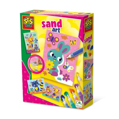 Набор для творчества Ses Creative С цветным песком Лесные животные (14136S)