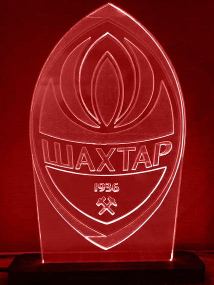 Акриловий світильник-нічник ФК Шахтар червоний tty-n000014