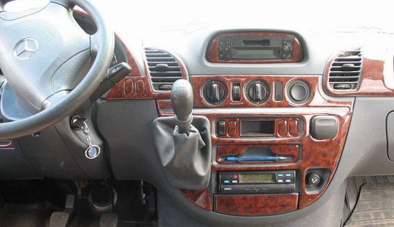 (cdi, 2000-2006) Накладки на панель (Meric) Черный рояль для Mercedes Sprinter 1995-2006 гг. | Зображення 7