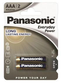 Батарейка Panasonic EVERYDAY POWER щелочная AAА блистер, 2 шт. (LR03REE/2BR)