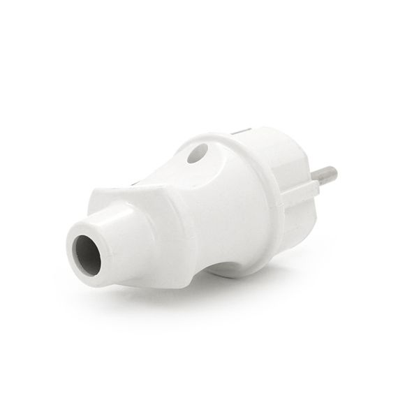 Вилка з заземленням, 16A 250V, A101, White | Зображення 1