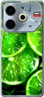 Чохол на Tecno POVA 6 Neo Зелені часточки лимона "852u-3753-2448"