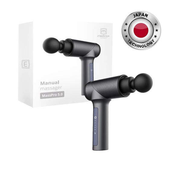 Перкусійний ручний масажер для тіла і м'язів MEDICA+ MassHand Pro 5.0 (Япония)