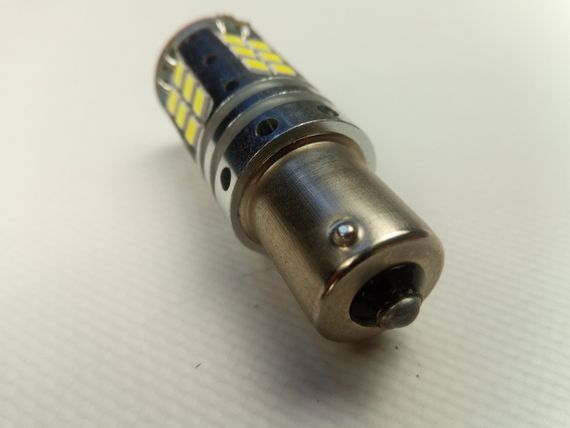 Лампа світлодіод з/ц 12V P21W 1156 32SMD "обманка"/денні ходові вогні/біла | Зображення 2