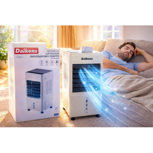 Охолоджувач-зволожувач підлоговий 8л 3800w Daikens KYS-30-105L Білий | Зображення 2