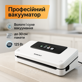 Бюджетний вакууматор Silver Crest SV 125 C6, Побутовий вакууматор для зберігання їжі NA-38