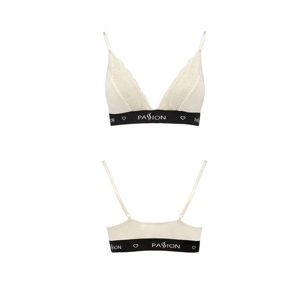 Еластичний топ з мереживом Passion PS001 TOP ecru, size L | Зображення 3