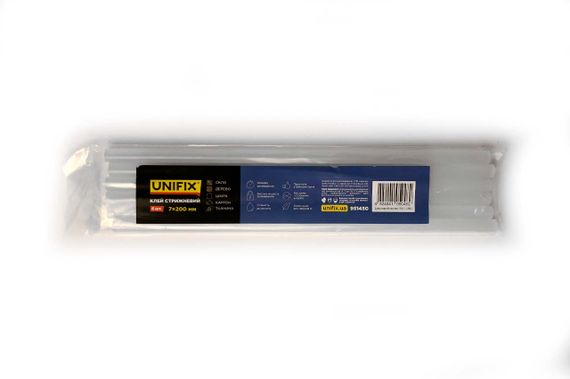 Стержень клеевой Unifix - 7 x 200мм прозрачный (6шт) пакет (951450) | Зображення 1