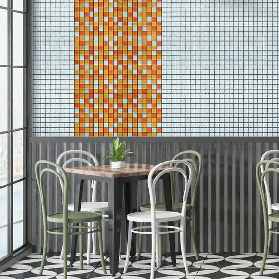Мозаїка з декоративного скла помаранчева 298х298х4,5мм SW-00002365 | Зображення 4