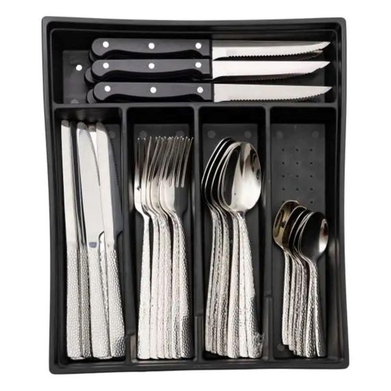 Набор столовых приборов в футляре на 6 персон столовый набор 30 предметов в футляре Серебро HP-20-27 | Зображення 1