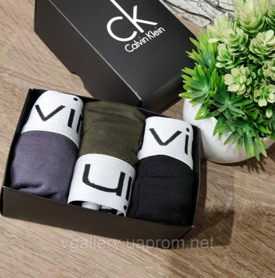 Чоловічий набір Calvin Klein Steel Black Modal, чоловічі труси Кельвін Кляйн у коробці на 2 штук, набір трусів Літній варіант | Зображення 5