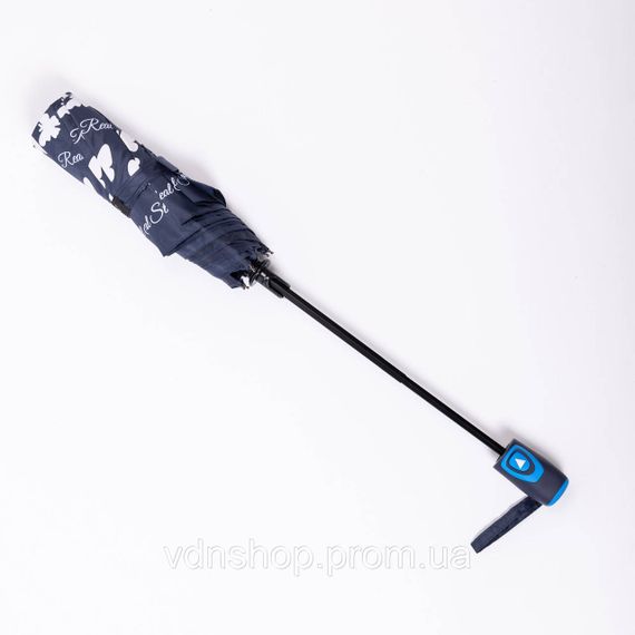 Парасолька напівавтомат з принтом міцна з поліестеру діаметр 97 см Синій HP-23-2BL | Зображення 1