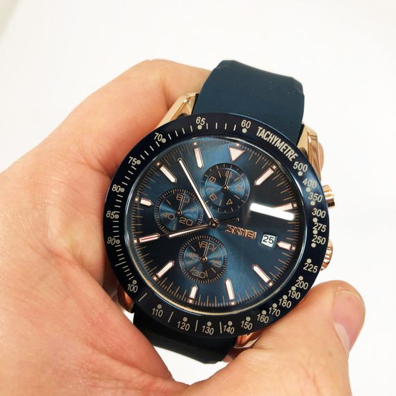 Водонепроникний чоловічий годинник SKMEI 9253PRGBU, Наручний чоловічий годинник, Чоловіки наручний KY-85 | Зображення 3