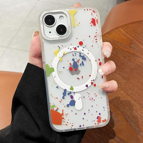 Чохол TPU+PC Flush with MagSafe для Apple iPhone 14 (6.1") White | Зображення 1