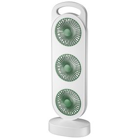 Настільний вентилятор Three Head Fan 1200 mAh Green