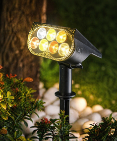 Садовый LED светильник на солнечной батарее Color Gradient Solar Spot Lawn Light