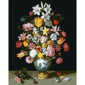 Картина по номерам "Цветочная симфония" ©Ambrosius Bosschaert de Oude Идейка KHO3210 40х50 см