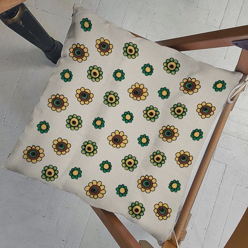 Подушка на стілець Розквіт 40x40x4 см (PZ_TR007)