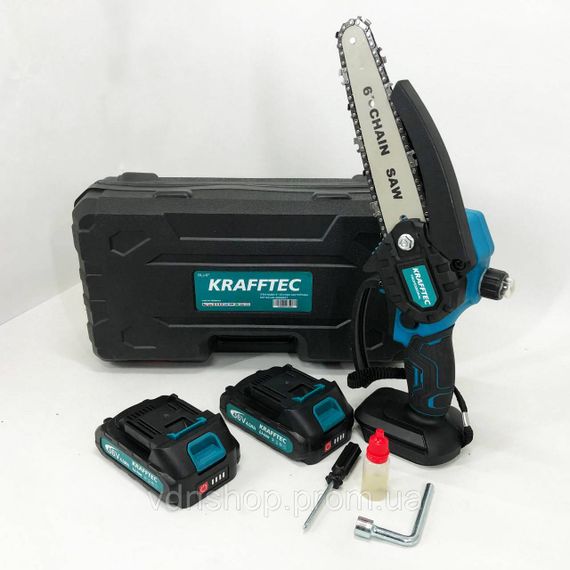 Професійна пила для гілок Krafftec, Ланцюгова пила для різання дерева Акумуляторна ланцюгова EC-46