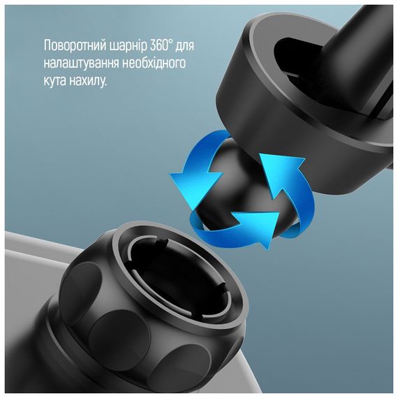 Універсальний автотримач ColorWay Metallic Gravity Holder 3 Black (CW-CHG14-BK) | Зображення 8