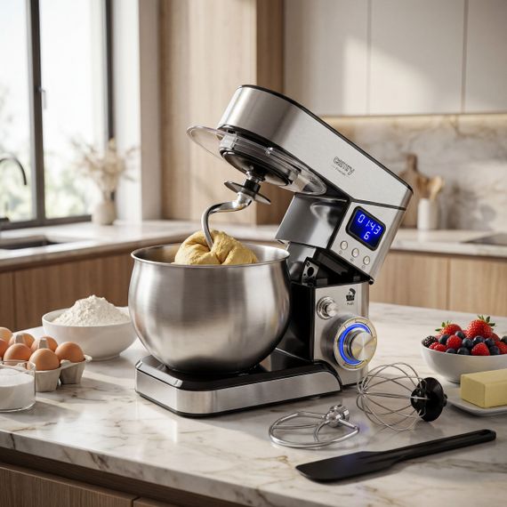 Планетарний міксер тістоміс Camry CR 4223 LCD з чашею 5 л, міксер для замішування тіста 2000 Вт | Зображення 4