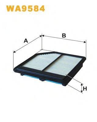 Фільтр повітряний WA95841047 (вир-во WIX-FILTERS) WIX FILTERS WA9584 на HONDA CIVIC VIII Hatchback (FN, FK)