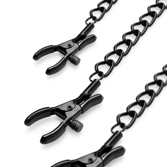 Затискачі для сосків та клітора Bedroom Fantasies: Nipple & Clitoral Clamps, чорні | Зображення 1