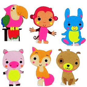 Набор фетровых фигурок на подставке "Дружные животные" 180168