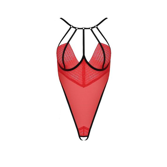 Боді з високим вирізом стегна Passion Exclusive AKITA BODY XXL/XXXL, red Sex Aura | Зображення 4