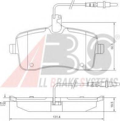 Колодка гальм. диск. PEUGEOT 407 передн. (вир-во ABS) A.B.S. 37430 на PEUGEOT 407 седан (6D_)