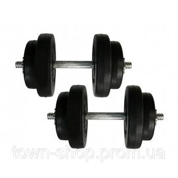 Гантели наборные композитные Rock Pro-R NE-PL-R-009-2, 2 шт по 9 кг