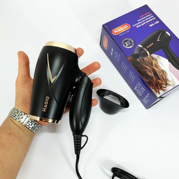 Фен с режимом регулировки температуры Magio MG-165 1200 Вт, Мощный фен для сушки и укладки волос BP-45 | Зображення 5