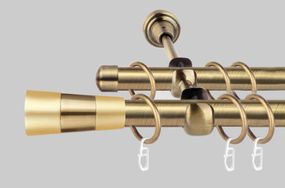 Карниз для штор металевий, дворядний 19 мм Валео Антик 200 див.